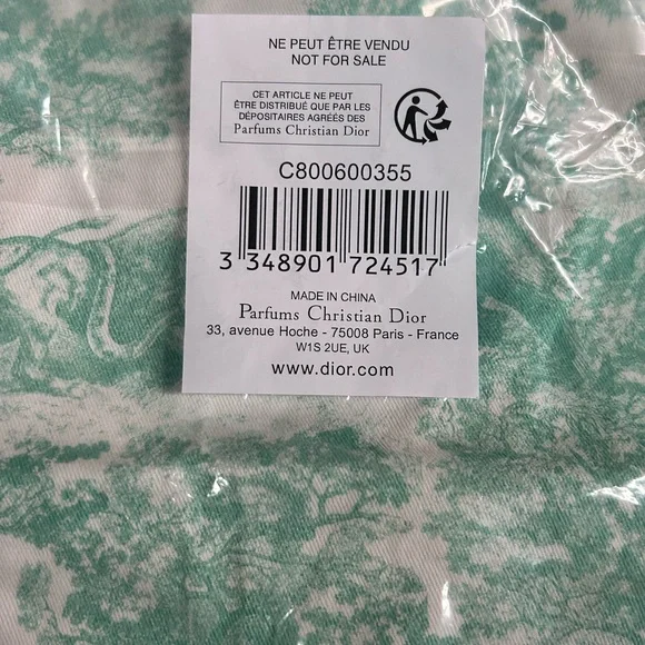 BNWT - Christian Dior White and Green Tote Bag